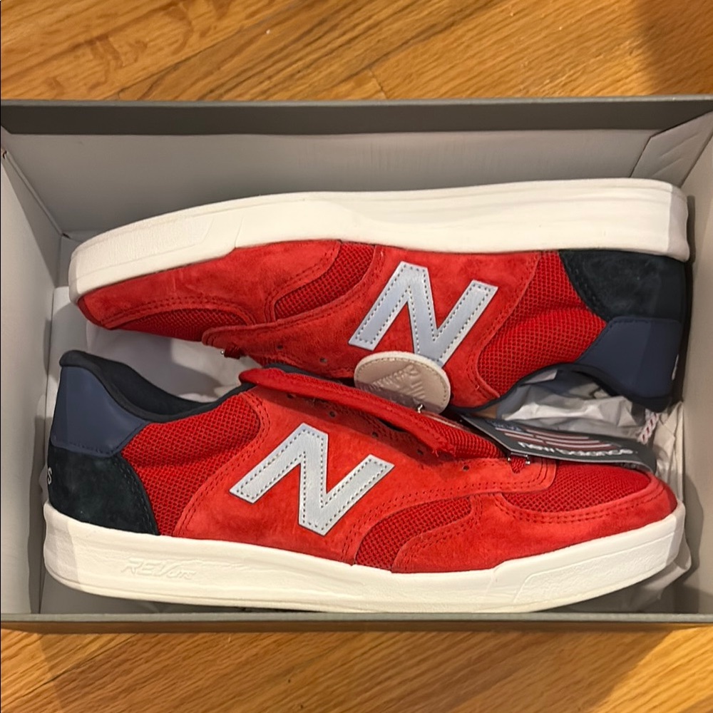 New Balance Red and Navy Sneakers